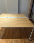 HAY New Order Schreibtisch - Doppelt 150x150 hellgrau