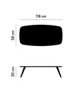 STUA SOLAPA SOFA-TABLE Holz 58 X 118