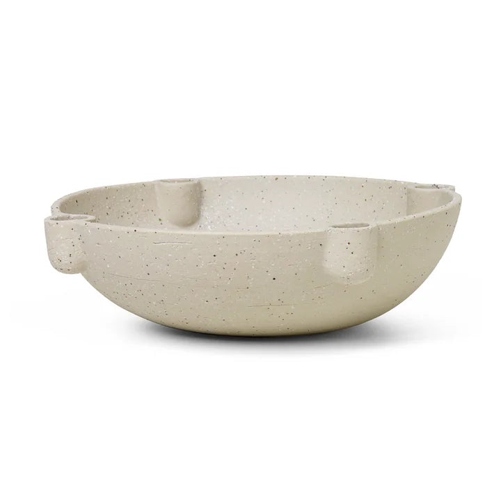 ferm Living Bowl Candle Holder - light grey