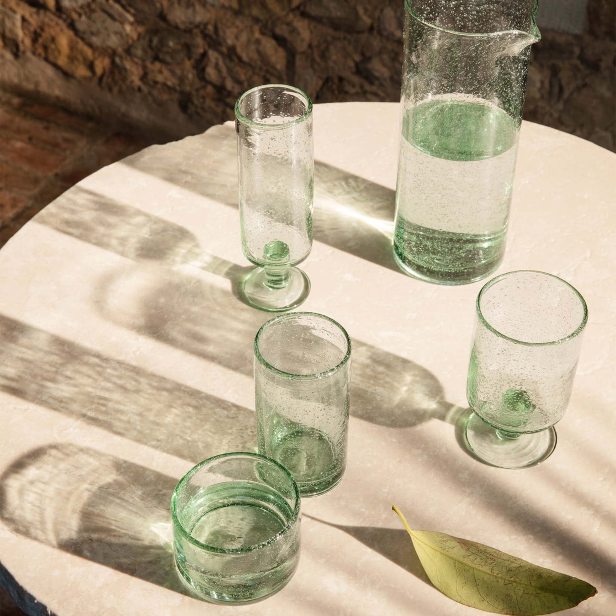 ferm LIVING Oli Water Glass - Low - Recycled